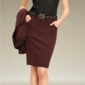 Cabi Currant Boss  Pencil Skirt side slits